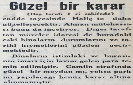1935 yılında Eminönü Meydanı genişletilecek!