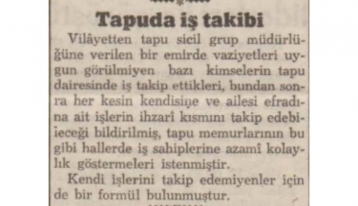 1940 ta tapu işlemleri için yeni formül! Bu kişilere özel memur atanmış! 