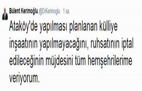 Ataköy deki külliye inşaatının ruhsatı iptal edilecek!