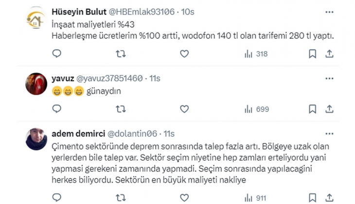 Çimento fiyatlarına yüzde 43 lük dev zam! Hem inşaat sektörüne, hem vatandaşa zarar!
