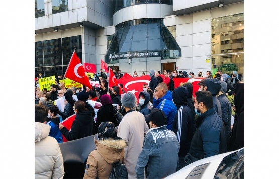 Evim mağdurları TMSF önünde eylem yaptı!