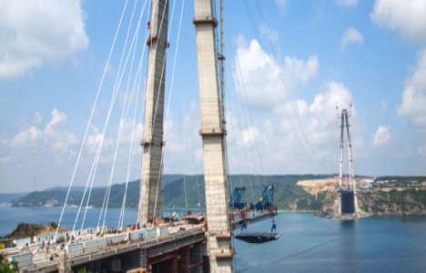 3.köprüde 60 adet eğik askı halatın montajı yapıldı!