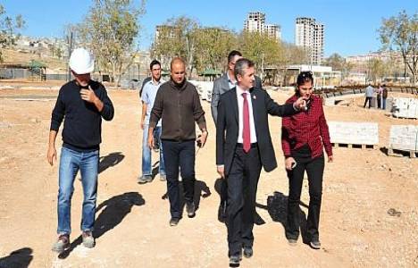 Mehmet Tahmazoğlu Yeşilvadi Parkı'nda devam eden çalışmaları inceledi!