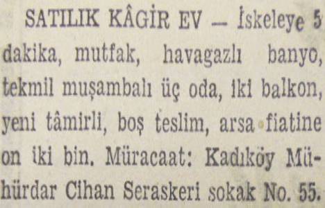 1948 yılında Ortaköy de kagir bir ev 7 bin liraya satılacakmış!