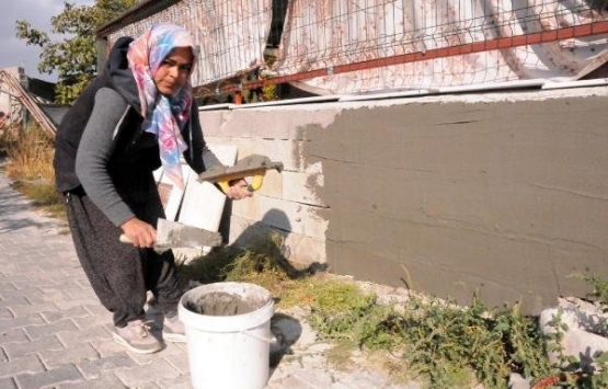 Kayseri'de inşaat ustası muhtar olunca eşi işlerini devraldı!