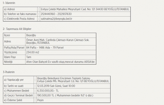 Beyoğlu nda 6.3 milyon TL ye satılık gayrimenkul!