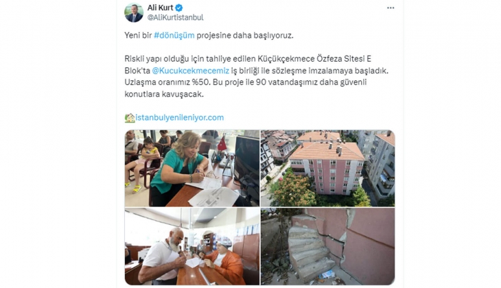 KİPTAŞ yeni dönüşüm projesini duyurdu: Küçükçekmece de sözleşmeler imzalanmaya başladı! 