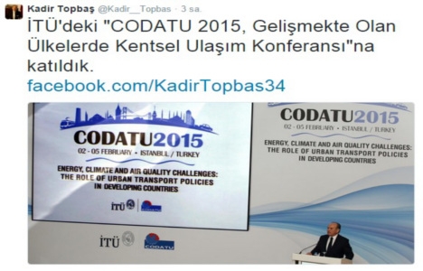 Kadir Topbaş 16. CODATU Konferansı na katıldı!