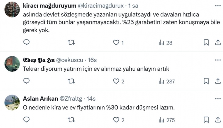 Tebernüş Kireçci Orta yolu bulamıyoruz dedi: Yatırım için ev almak da kiracı olmak da suç değil!