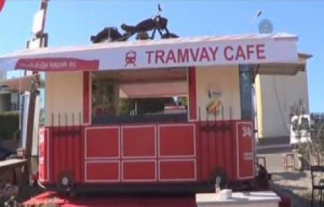 Hurda tramvay vagonu, Cunda Adası'nda 