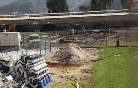 Fethiyespor antrenman sahasında inşaat başladı!