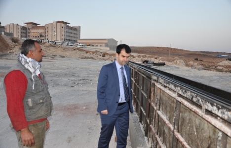 Şanlıurfa Bozova'da ortaokul inşaat çalışmaları incelendi!