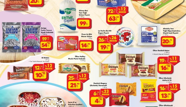 ŞOK’ta Tam yağlı eritme peynir 99 TL’ye, Carte D’or dondurma çeşitleri 79,90 TL’ye, kadın pijama takımı 139 TL’ye düştü!