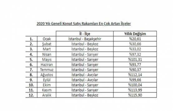 2020 de en çok bu illerde konut fiyatları arttı!