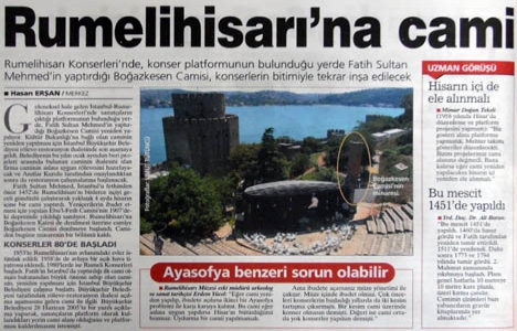 2006 yılında Rumelihisarı na cami!
