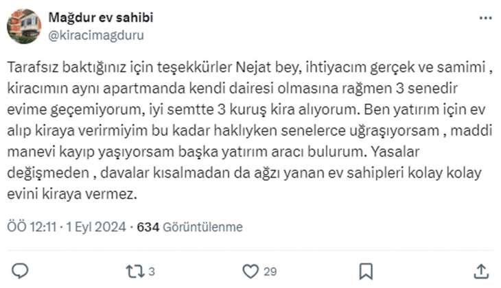 Ev sahiplerinin kiracılardan istekleri gündemde: Kanunlar kiracıyı fazlasıyla koruyor, mağdur ev sahipleri artıyor!