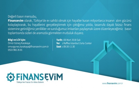Finansevim basın lansmanı 6 Mart'ta!