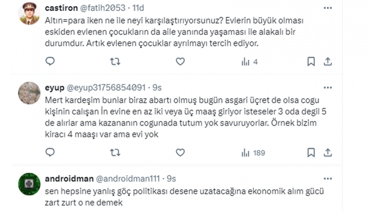 Eskiden misafir odalı 4+1 evler alınırdı, çok yakında yarım veya çeyrek ev alıyorum projeleri çoğalacak!