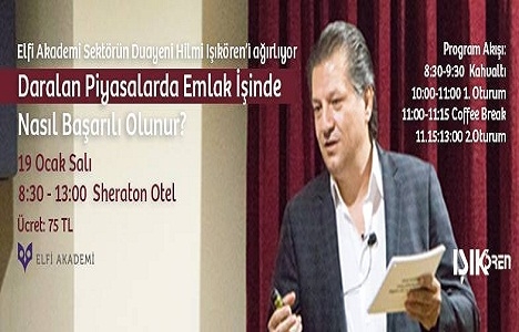 Hilmi Işıkören'in emlak semineri 19 Ocak'ta!