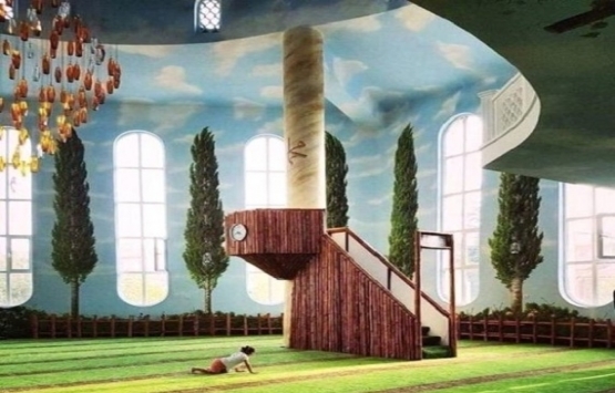 Kırşehir Hamidiye Camisi iç dizaynı ile dikkat çekiyor!