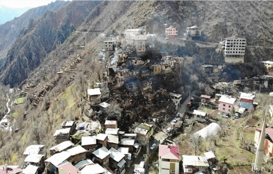 Yusufeli nde yanan 60 evin yerine yenileri inşa edilecek!