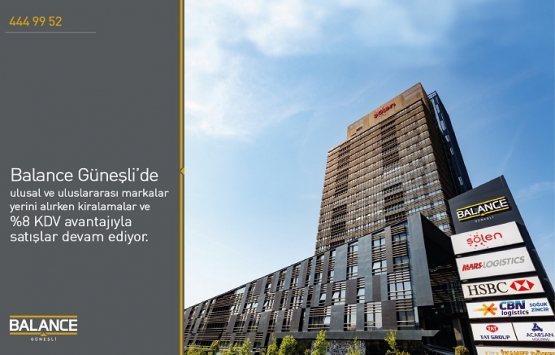 Balance Güneşli de KDV avantajı devam ediyor!