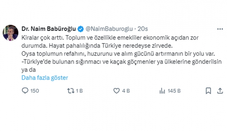 Tarihçi, yazar Dr. Naim Babüroğlu Kiralar çok arttı dedi ve refah ile alım gücünü artırmanın yolunu açıkladı!