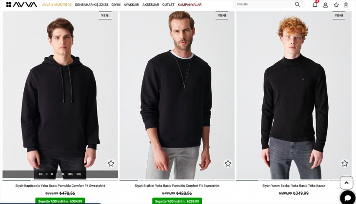 AVVA’dan 2022-23 sonbahar kış koleksiyonunda yüzde 30 indirim! İşte 26 Eylül 2022 AVVA fiyat listesi