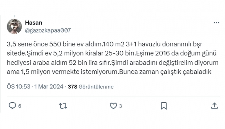 2 sene önce ev alınan para, şimdinin peşinatı oldu! 