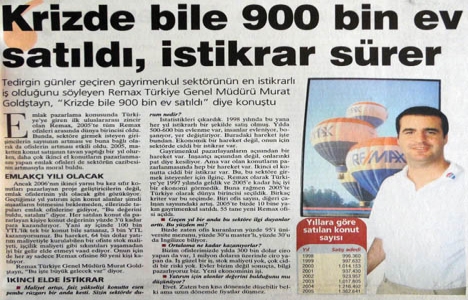 2006 yılında gayrimenkul sektörü en istikrarlı iş!