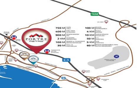 Portre Metro Pendik te 410 bin TL ye 2+1!