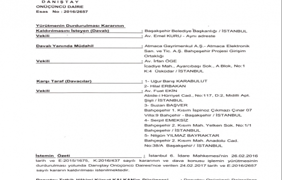 Bahçeşehir Göleti nde inşaat durdurulmalı!