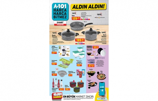A101 3 Mart 2022 kataloğu! Kadınlar gününe özel dev fırsatlar!
