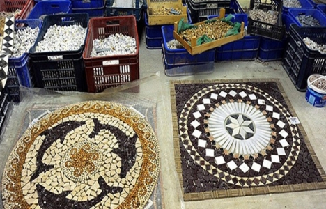 Atık mermerler villa, otel ve işyerlerinde tablo olacak!