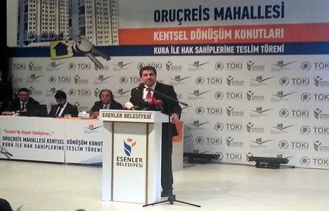 Esenler Oruçreis kentsel dönüşüm evleri kura sonuçları!