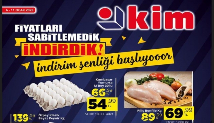 KİM Market’te beyaz peynirin kilosu 89 TL, Çaykur çayın kilosu 65 TL! 8 Ocak 2023 Fiyat Listesi