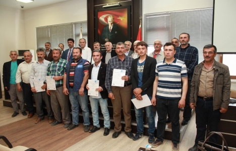 Tokat'taki inşaat işçilerine Mesleki Yeterlilik Belgesi verildi!