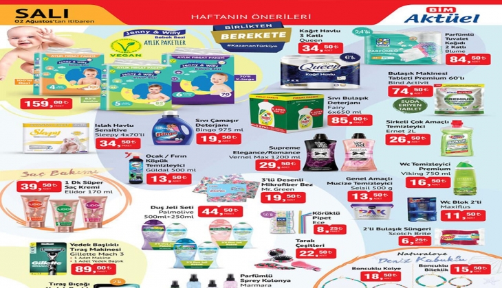 BİM 2 Ağustos Salı aktüel ürünler kataloğu belli oldu! İşte 2 Ağustos 2022 fiyat listesi!