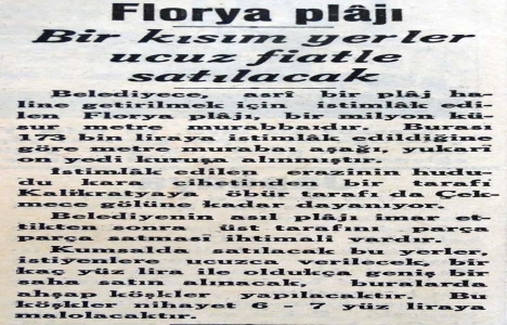 1935 yılında Florya Plajı nın bir kısmı ucuz fiyatla satılacak!