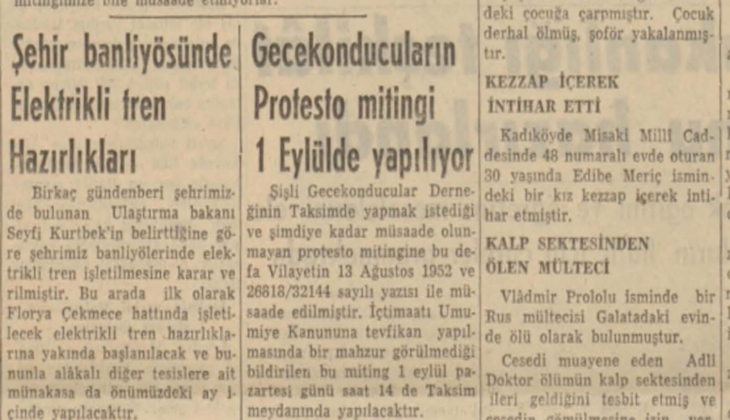 1952'de Şişli gecekonducuları Taksim'de protesto mitingi yapacakmış!