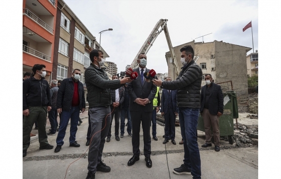 Alper Taşdelen çevredeki binaların temeline zarar veren inşaat alanını inceledi!