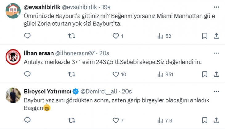 Analist Tardu Barlas: Bayburt ta 3+1 ev kirasının 20.500 TL olması bir tek bana mı garip geliyor?