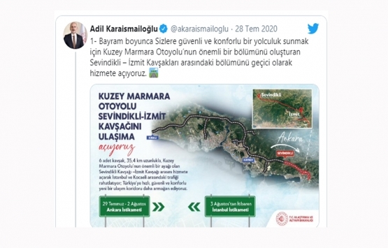 Kuzey Marmara Otoyolu hızla tamamlanıyor!
