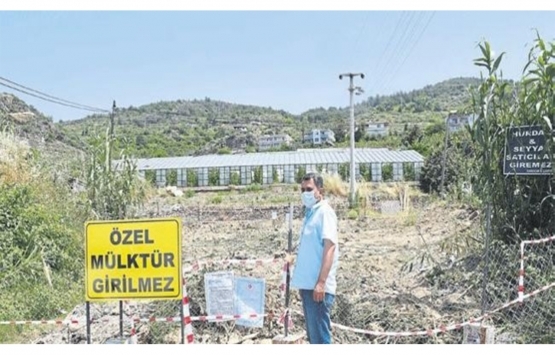 Alanya’daki tali yoluna kendi tapusunu astı!