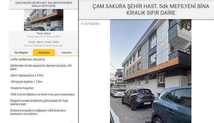 İstanbul Başakşehir de kiralık ev ilanı için şaşırtan şart: SGK hizmet dökümü ve kredi notu