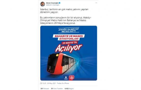 Ataköy-İkitelli Metro Hattı nın iki istasyonu 29 Mayıs ta açılıyor!