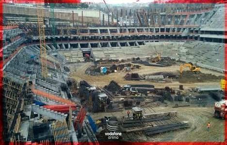 Vodafone Arena son durum: Çatı montajına başlandı!