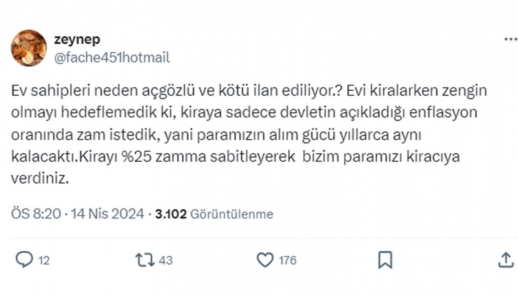 Mağdur ev sahibi: Yüzde 25 zam sınırıyla bizim paramız, kiracılara verildi!