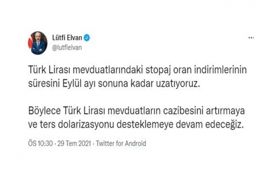 Hazine ve Maliye Bakanı Lütfi Elvan duyurdu: O süre uzatıldı!