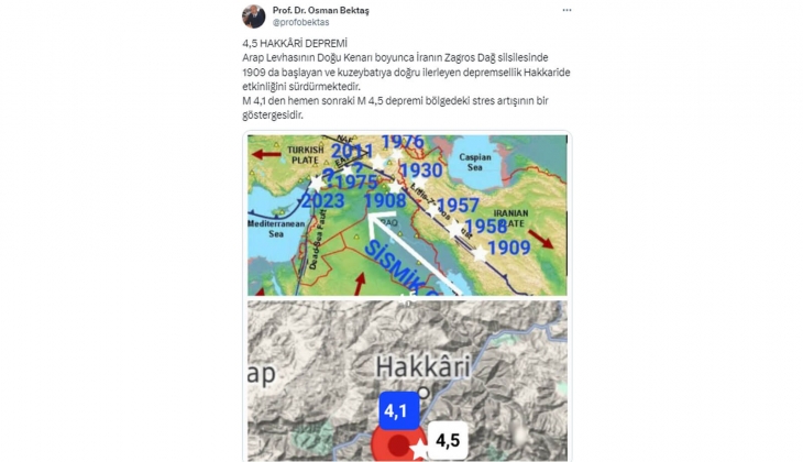 Prof. Dr. Osman Bektaş tan Doğu Anadolu uyarısı: Stres artışının göstergesi!